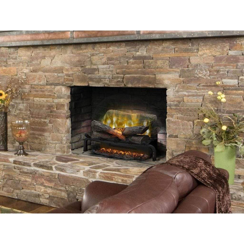 electric log set with heater