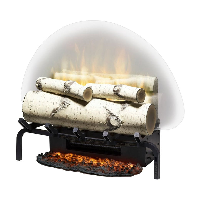 electric log set with heater