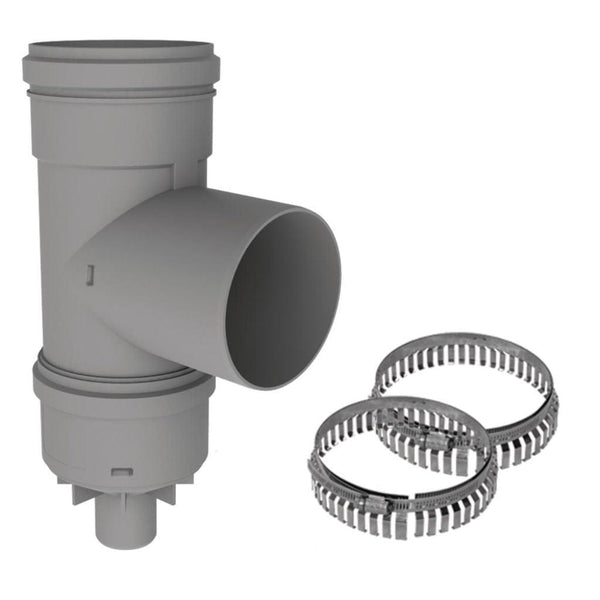 DuraVent 2"-8" Inner Diameter PolyPro Tee with Drain Cap