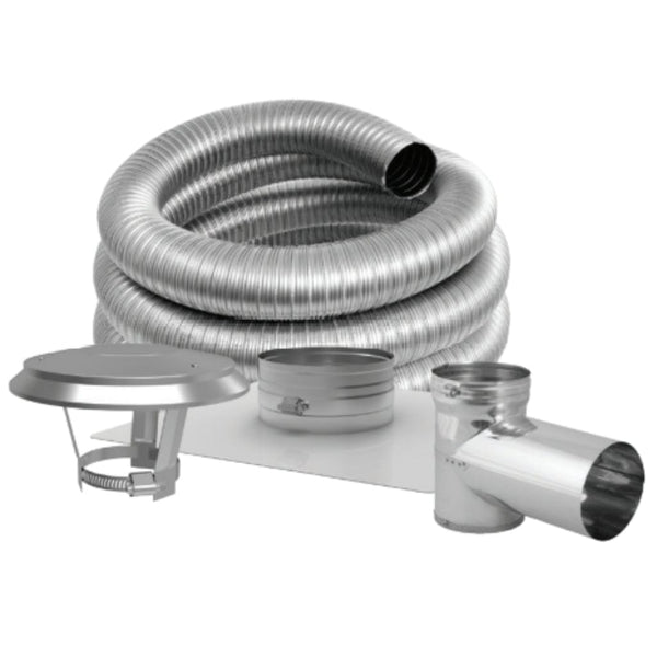 DuraVent 20' Flex Pipe DuraFlex SW Tee Kit