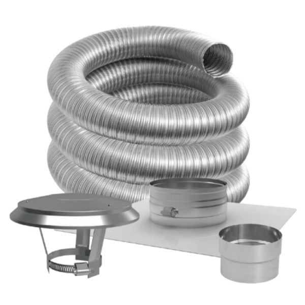 DuraVent 30' Flex Pipe Length DuraFlex Pro Stainless Steel Basic Kit