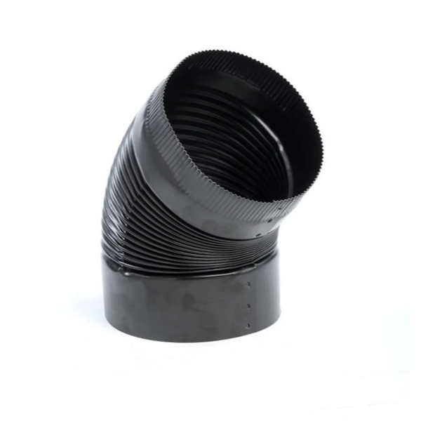 Kingsman - Black Chimney Pipe Elbow - 7" Inner Diameter