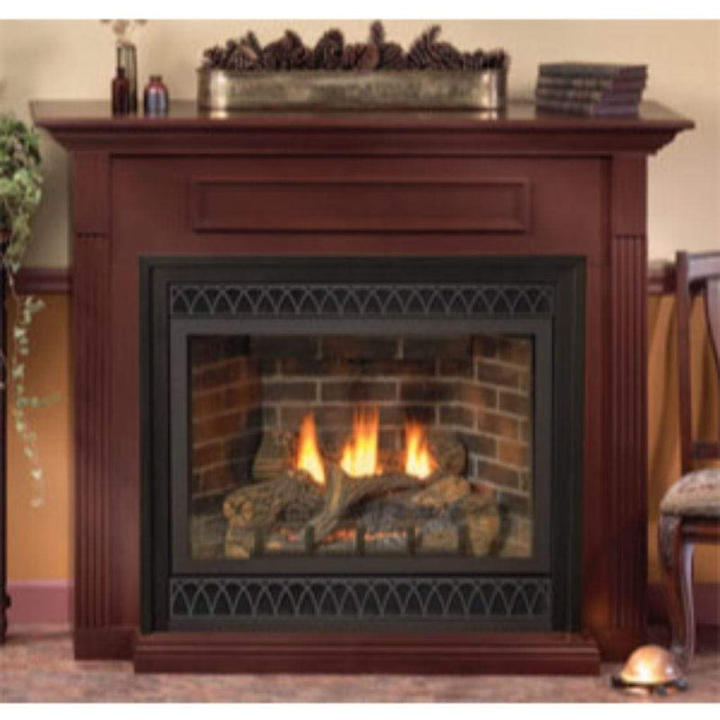 36 Vail Premium Peninsula Vent Free Fireplace, Brick Liner  (Millivolt/Pilot) - Empire Comfort Systems