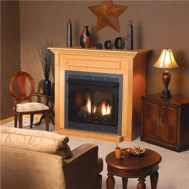 Empire | Wooden Mantel Cabinet with Base for 32" Fireplaces and Fireboxes