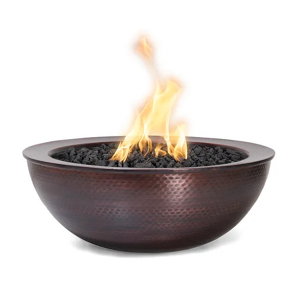 The Outdoor Plus - Sedona Hammered Copper Round Fire Bowl 27"