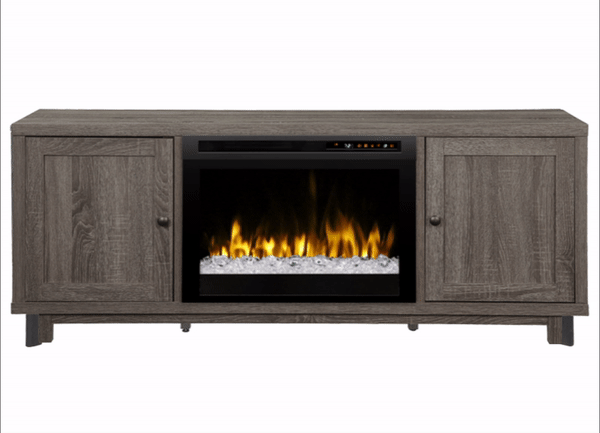 Dimplex Jesse Media Console Electric Fireplace, combination of the DM26-1908IM Media Console and the XHD26G Firebox, with Glass Ember Media Bed