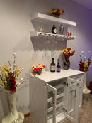 White 42" Hanging Stemware Shelf