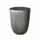 Modern Style Extraterrestrial Looking Metal Drum Table, Gray