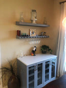 White 42" Hanging Stemware Shelf