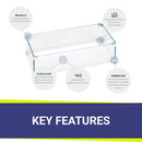 American Fire Glass Rectangular Glass Flame Guard