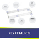 American Fire Glass Rectangular Glass Flame Guard for 48" x 14" Drop-In Fire Pit Pan