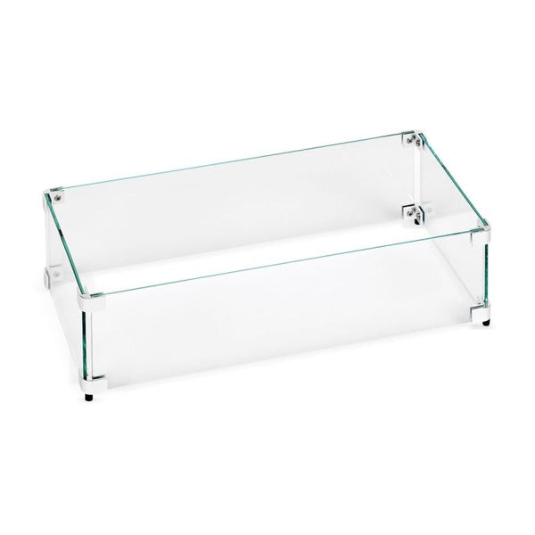 American Fire Glass Rectangular Glass Flame Guard for 24" x 8" Drop-In Fire Pit Pan