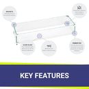 American Fire Glass Linear Glass Flame Guard for 30" x 6" Linear Drop-In Fire Pit Pan