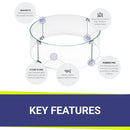 American Fire Glass Round Glass Flame Guard for 25" Round Drop-In Fire Pit Pan