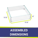 American FireGlass Square Glass Flame Guard for 12" Square Drop-In Fire Pit Pan