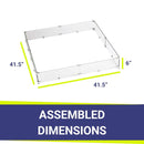 American Fire Glass Square Glass Flame Guard for 36" Square Drop-In Fire Pit Pan