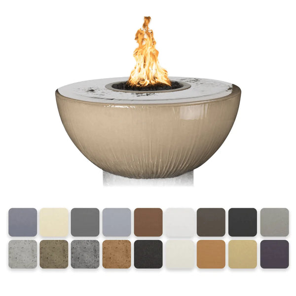 The Outdoor Plus - Sedona GFRC 360 Degree Spill Round Fire and Water Bowl 38"