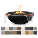 The Outdoor Plus - Sedona GFRC Concrete 4 Way Spill Round Fire and Water Bowl 46"