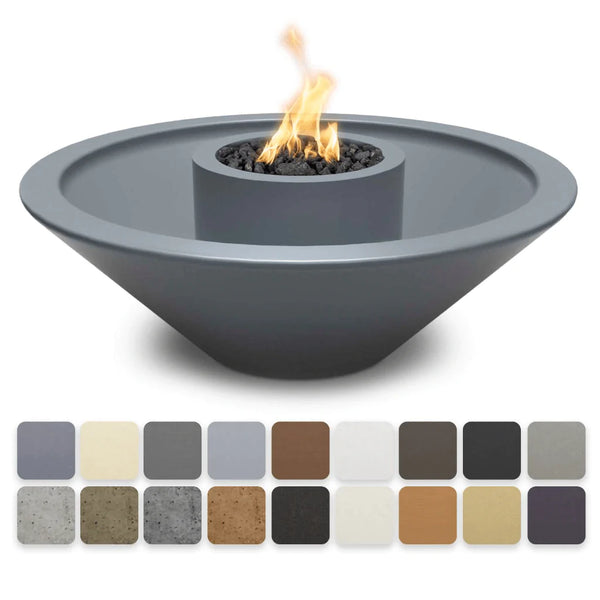 The Outdoor Plus - Cazo GFRC Concrete 360 Degree Spill Round Fire and Water Bowl 48"