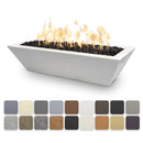The Outdoor Plus Linear Maya GFRC Concrete Fire Bowl 48" - Perfect for Pools with Fire Bowls