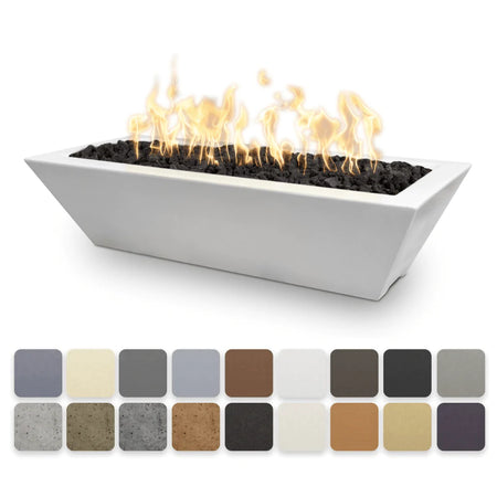 The Outdoor Plus Linear Maya GFRC Concrete Fire Bowl 48