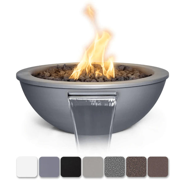 The Outdoor Plus - Sedona Powder Coated Steel Round Fire & Water Bowl 27"