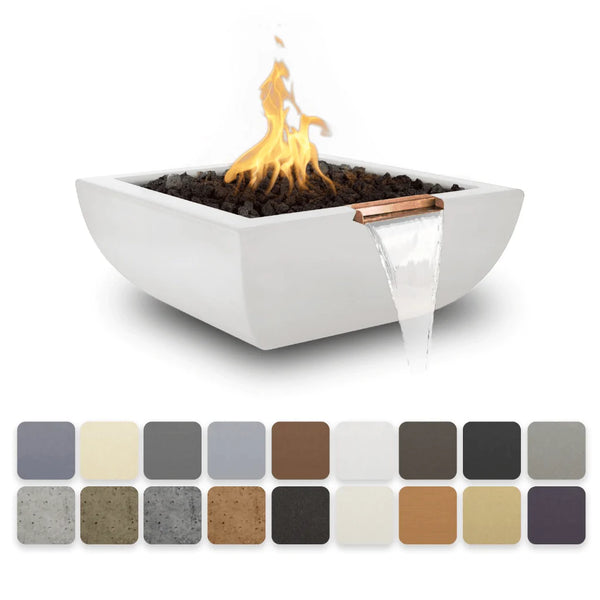 The Outdoor Plus - Avalon GFRC Concrete Square Fire and Water Bowl 36"