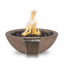 The Outdoor Plus - Sedona GFRC Wood Grain Concrete Round Fire and Water Bowl 27"