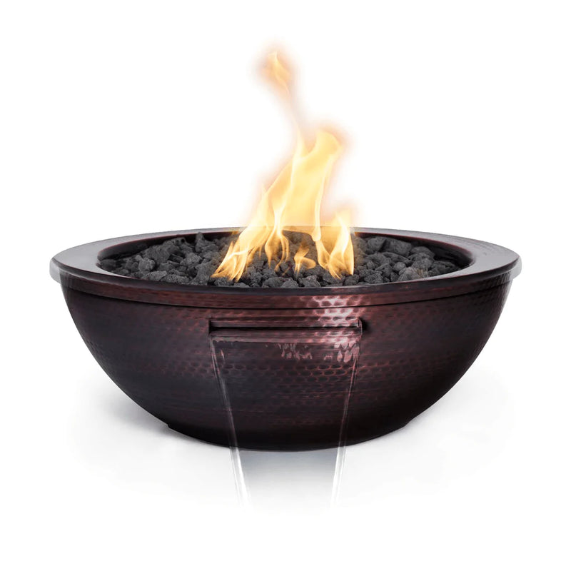 The Outdoor Plus - Sedona Hammered Copper Round Fire & Water Bowl 27"