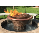 The Outdoor Plus - Cazo Hammered Copper 360° Spill Round Fire & Water Bowl 30"