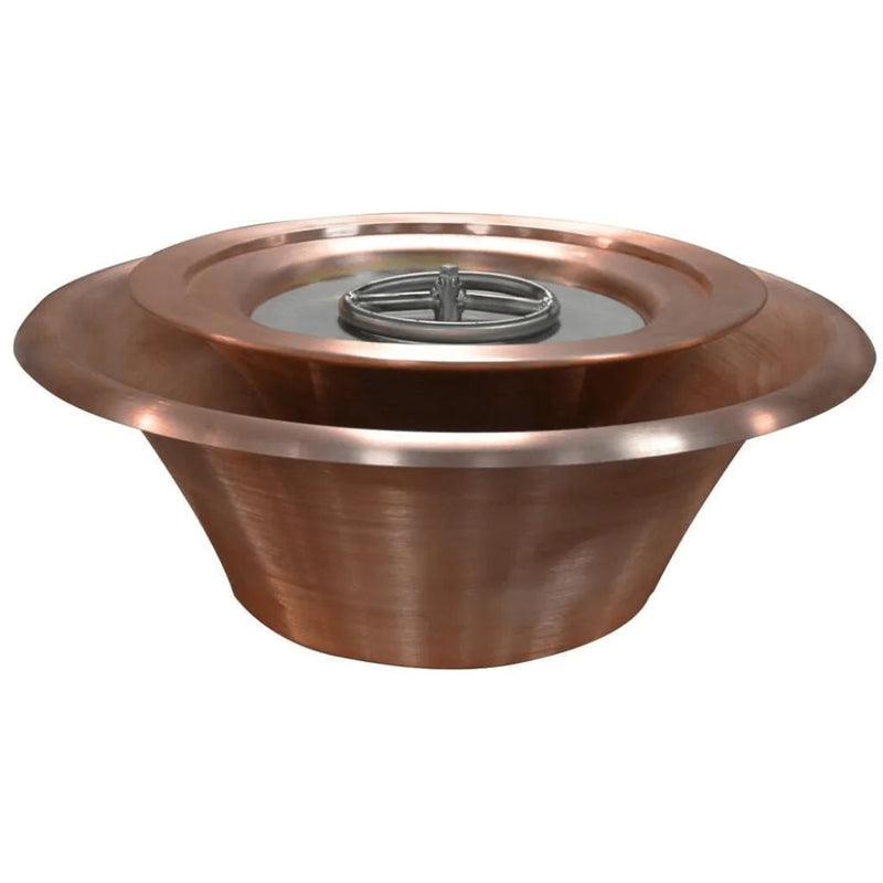 The Outdoor Plus - Cazo Hammered Copper 360° Spill Round Fire & Water Bowl 30"