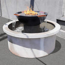 The Outdoor Plus - Sedona GFRC Concrete 4 Way Spill Round Fire and Water Bowl 46"