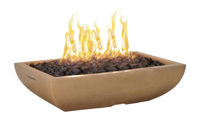 American Fyre Design | 50" Bordeaux Rectangle Gas Fire Bowl
