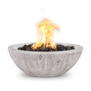 The Outdoor Plus - Sedona GFRC Wood Grain Concrete Round Fire Bowl 27"