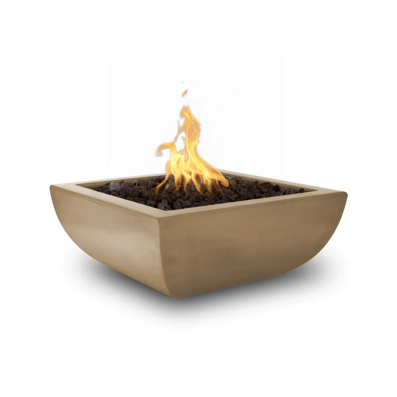 Concrete Square Fire Bowl | The Outdoor Plus - Avalon GFRC
