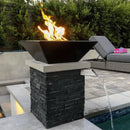 The Outdoor Plus - Maya Powder Coated Steel Square Fire Bowl 24"