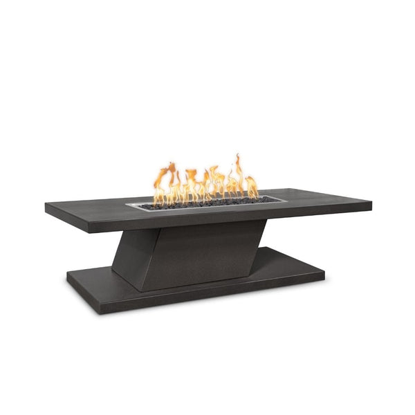 60" Imperial Copper & Corten Steel & Stainless Steel Rectangle Fire Pit - 15" tall - The Outdoor Plus