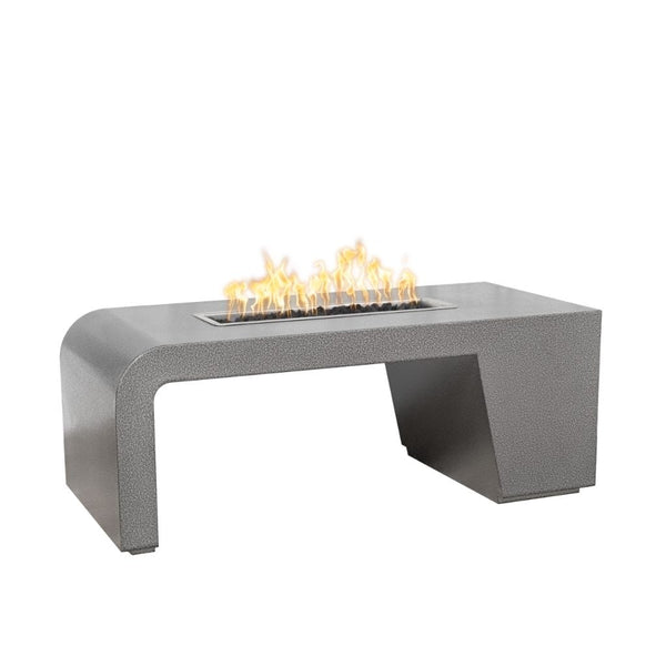 The Outdoor Plus 60" Maywood Copper & Corten Steel & Stainless Steel Rectangle Fire Pit Table