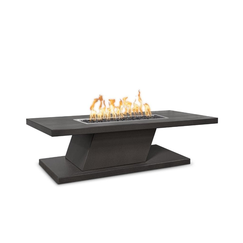 72" Imperial Copper & Corten Steel & Stainless Steel Rectangle Fire Pit - 15" tall - The Outdoor Plus