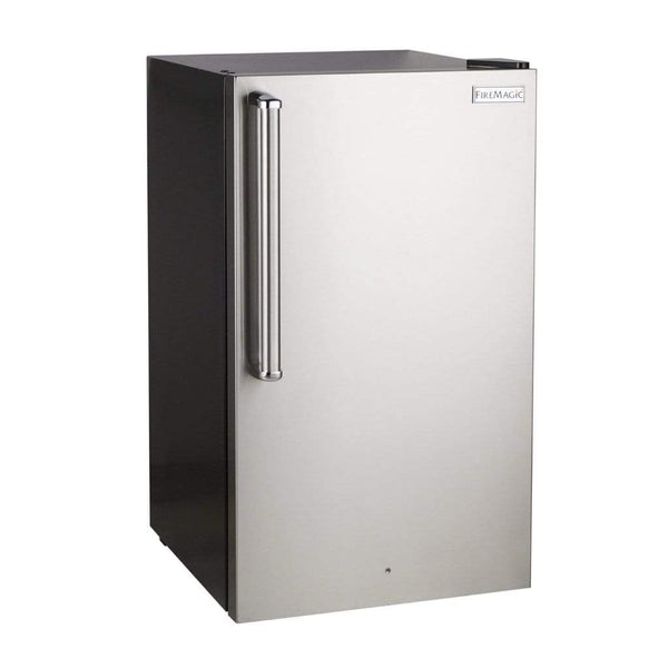 Fire Magic - 20" 3598-DR/L Premium Compact Refrigerator w/ Stainless Steel Premium Door & Black Cabinet