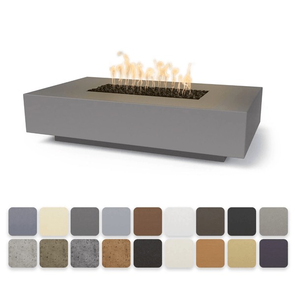 The Outdoor Plus - Cabo Linear GFRC Concrete Rectangle Liquid Propane Fire Pit 66"