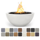 The Outdoor Plus - Luna GFRC Concrete Round Liquid Propane Fire Pit 30"