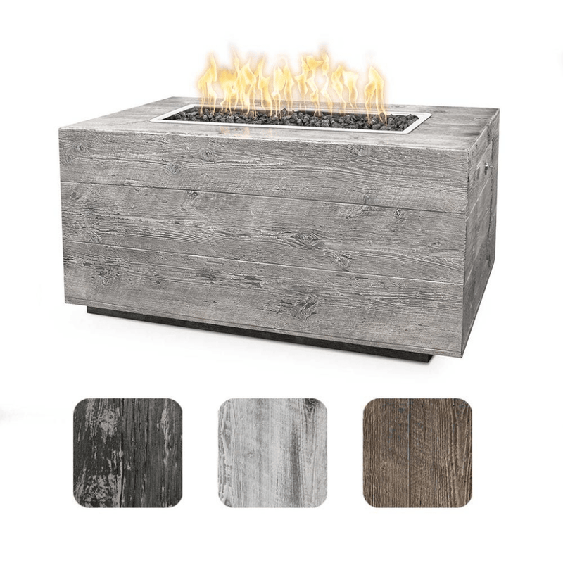 electric fire pit outdoor - Catalina GFRC Wood Grain
