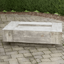 The Outdoor Plus - Coronado GFRC Wood Grain Concrete Rectangle Gas Fire Pit 120"