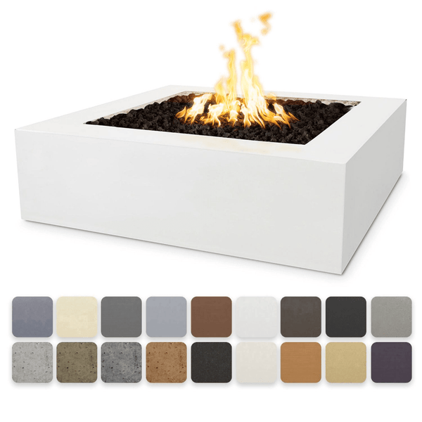 The Outdoor Plus - Quad GFRC Concrete Square Natural Gas Fire Pit 36"