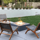 The Outdoor Plus - Quad GFRC Concrete Square Natural Gas Fire Pit 36"