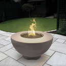 The Outdoor Plus - Sienna GFRC Concrete Round Liquid Propane Fire Pit 37"