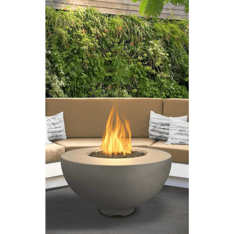 The Outdoor Plus - Sienna GFRC Concrete Round Liquid Propane Fire Pit 37"