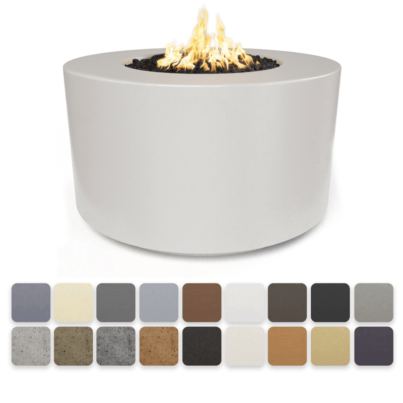 The Outdoor Plus - Chat Height Florence GFRC Concrete Round Liquid Propane Fire Pit 42"