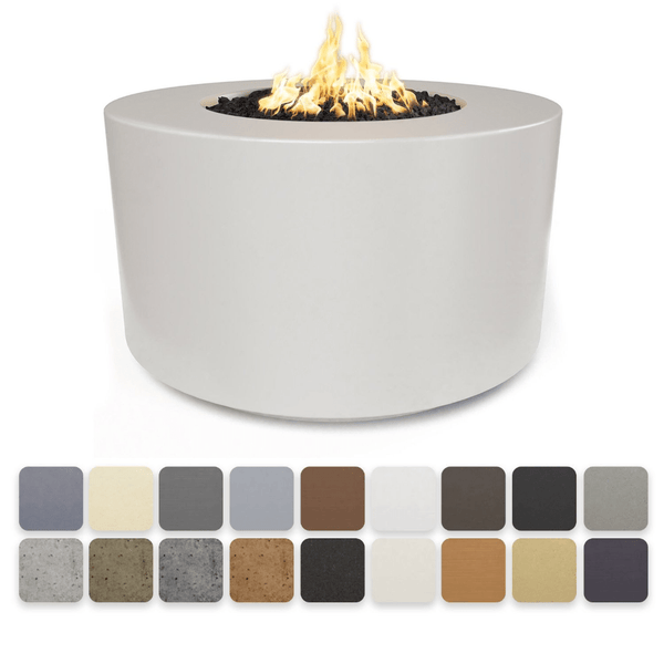 The Outdoor Plus - Chat Height Florence GFRC Concrete Round Natural Gas Fire Pit 42"